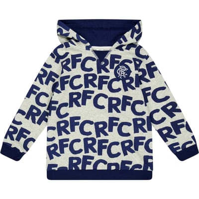 Castore Kinder Rangers FC All-Over Print Hoodie (Grijs)