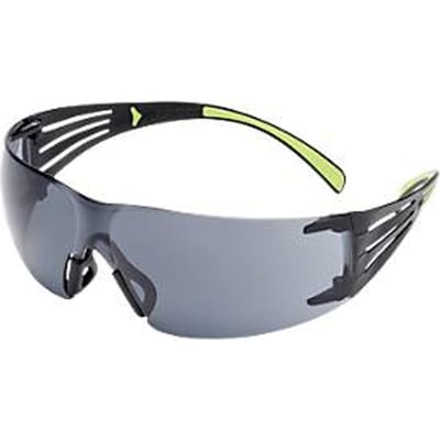 Veiligheidsbril 3M SecureFit 400, EN 166:2001, UVA/UVB/UVC-bestendig, drukverdeling op de slapen, verstelbare neuskussentjes, gecoat, polycarbonaat lens, grijs