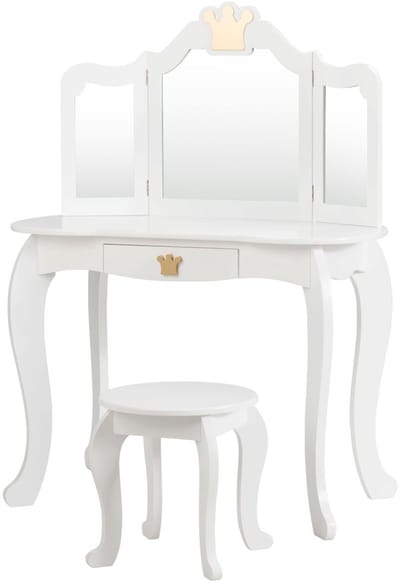 Kaptafel met spiegel - Make up tafel - Make up - Toilettafel - Met lades - Wit