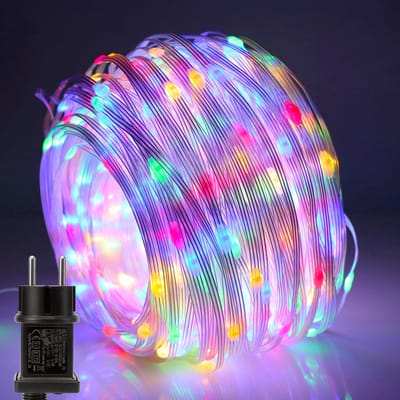 MUPOO Kerstverlichting buiten - 20 meter met 200 LED lampjes - Multicolour - met timerfunctie - Kerstboomverlichting - IP67 waterdichte - geschikt voor binnen en buiten