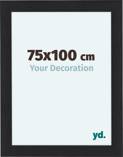 Your Decoration - Fotolijst 75x100 cm - MDF - Zwart Houtnerf - Como