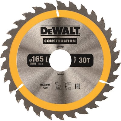 DeWALT DT1937 - Cirkelzaagblad - 165 mm - 30 Tanden - Houtbewerking