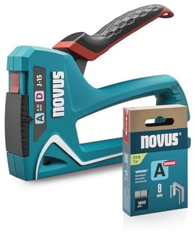 Handnietmachine J-15 | 2-in-1 Nietmachine voor Hout, Stof en Folies | Inclusief 1800 Nieten