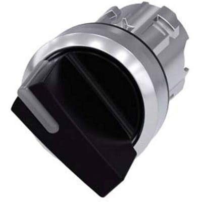 Siemens 3SU10522BF100AA0 3SU1052-2BF10-0AA0 Knevelschakelaar Verlicht Knevel Zwart 1 x 90 ° 1 stuk(s)