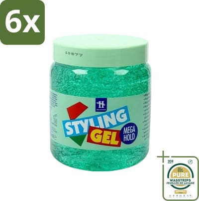 Hegron - Styling Gel - Megahold - Sterke Fixatie - 150 ml - Voordeelverpakking - 6 stuks - Haartype styling - Styling gel