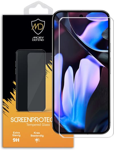 MobyDefend Screenprotector - Geschikt voor Google Pixel 9 Pro XL - Case-Friendly Screensaver - Gehard Glas