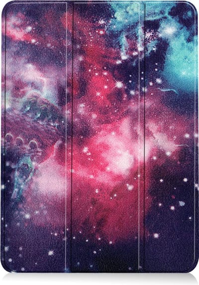 Hoesje - Geschikt voor Apple iPad Air 5 (2022) - 10.9 inch - 5e Generatie - M1 - Dun & Stevig - Trifold Bookcase - Hard Cover Case - Met Uitsparing Geschikt voor Apple Pencil - Hardcover Book - Tablet Hoes - Galaxy