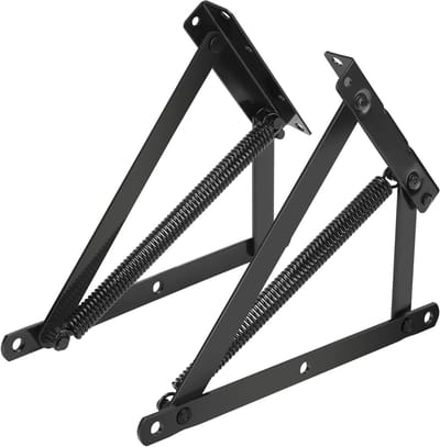 Triangulaire Veer Scharnieren voor Bedkasten en Meubels, 50° Opening Hoek, Ideaal voor Opbergruimte en Sofa Bed Accessoires, Zwart Vouwscharnier