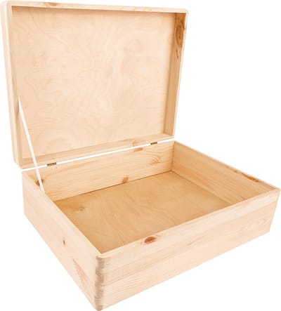 Creative Deco XL Houten Opbergkist – 40x30x14cm – Met Deksel, Decoratie