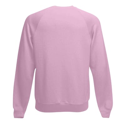 Fruit Of The Loom Heren Raglan Mouwen Belcoro® Sweatshirt (Lichtroze)