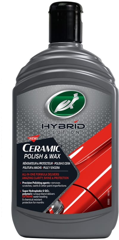 Turtle Wax HS Ceramic Polish & Wax - Alles-in-één formule – Geeft glans & bescherming - 500ml