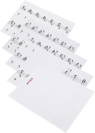 Piano Toetsenbord Stickers - Muzieknotatie Hulpmiddel - Snel Leren Spelen - Geïntegreerd Muziekontwerp - 88 Toetsen - Transparant