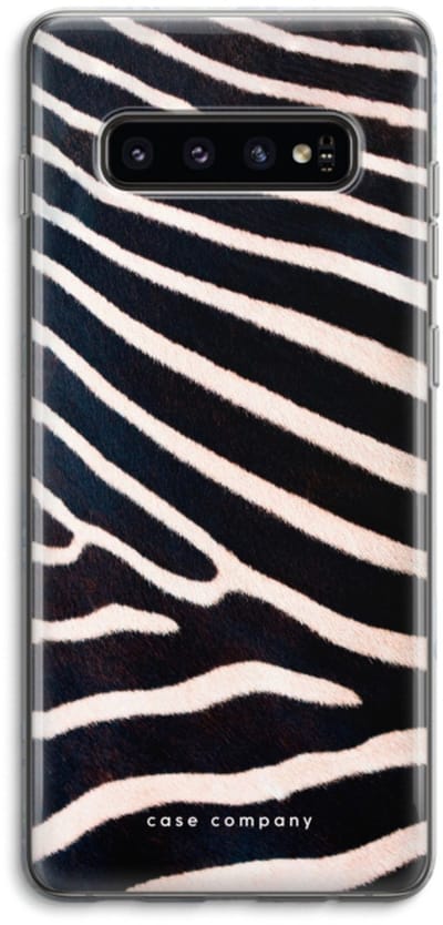 Case Company® - Hoesje geschikt voor Samsung Galaxy S10 4G hoesje - Zebra - Soft Cover Telefoonhoesje - Bescherming aan alle Kanten en Schermrand