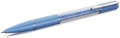 Swarovski Crystalline Pen 5732972 | blauwe chroomkleurige balpen, luxe uitstraling, verfijnde afwerking, elegant schrijfacetenschap