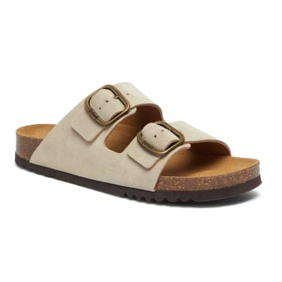 Scholl Sandalen Josephine 2 Riemen Suede Vrouwen - Beige