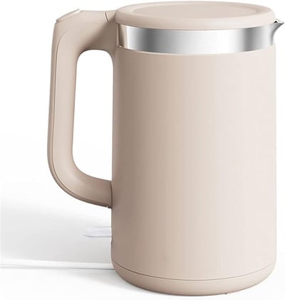 Elektrische Waterkoker - Snelkookpan Huishoudelijk - Warme Dranken Bereiden - Automatische Uitschakeling - 1.5 Liter - Lichtgeel