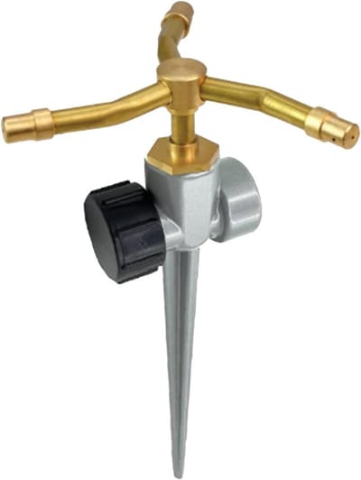 Gazonsproeier - Watersproeier Tuin - Gelijkmatig Besproeien - 3-armig Roterend - 22 cm - Grijs