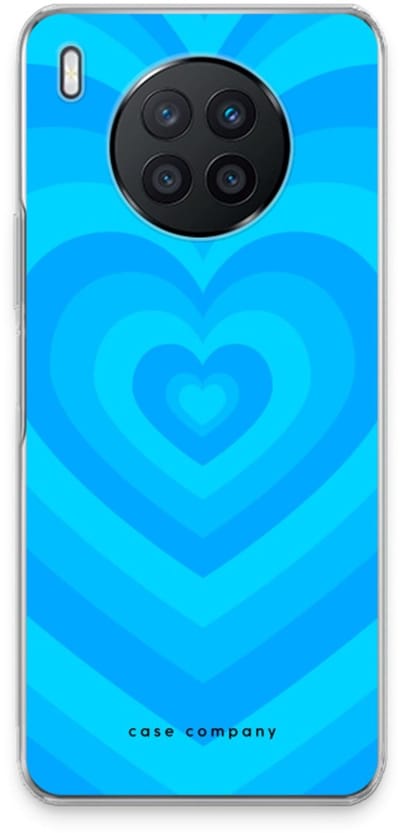 Case Company® - Hoesje geschikt voor Huawei Nova 8i hoesje - Hart Blauw - Soft Cover Telefoonhoesje - Bescherming aan alle Kanten en Schermrand