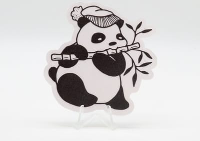 Etende Panda Beer Sticker - Dieren in het Dagelijks Leven | Vera's Arts & Dice | Schattige Stickers - Handgemaakte Stickers - Journaling - Bullet Journal - Scrapbooking - Leuke Stickers - Laptop Sticker - Telefoon Sticker