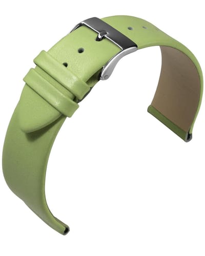 EULIT horlogeband - leer - 18 mm - groen - metalen gesp