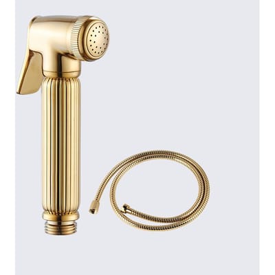 Badkamer Bidetsproeier Bidetkranen Toilet Handsproeier Messing Bidetset Toilet Bidetsproeier Zelfreinigende Douche Goud beige