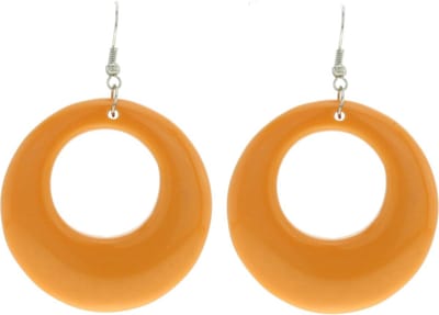 Behave - Oorhangers Dames - Rond - Oranje - Diameter 4.5 cm
