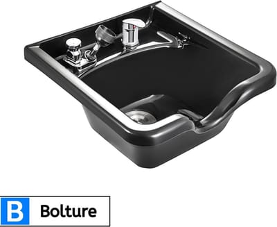 Bolture Mobiele Wasbak - Haarwasbak - Salon Wastafel Kapper - Kapperswasbak - Verstelbaar - Draagbaar - Zwart