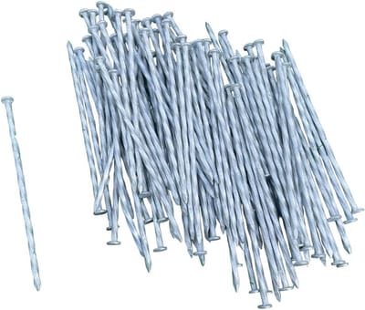 Sandbaggy 6 inch gegalvaniseerde landschapsranden - spiraalvormige landschapsnagels - 7 gauge staal - geweldig voor harde rotsachtige grond - ook geweldig voor bestratingsranden, kunstgras,