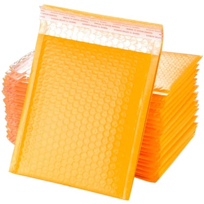Bubble Mailers – sac enveloppe d'expédition rembourré, PolyMailer, sacs cadeaux d'expédition auto-scellés pour la livraison 11x15cm jaune