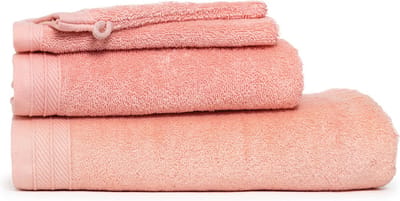 The One Towelling Organische handdoeken set - Badlakens, Handdoeken, Gastendoekjes & Washandjes - 12-Delig - Organisch katoen - Zalmroze