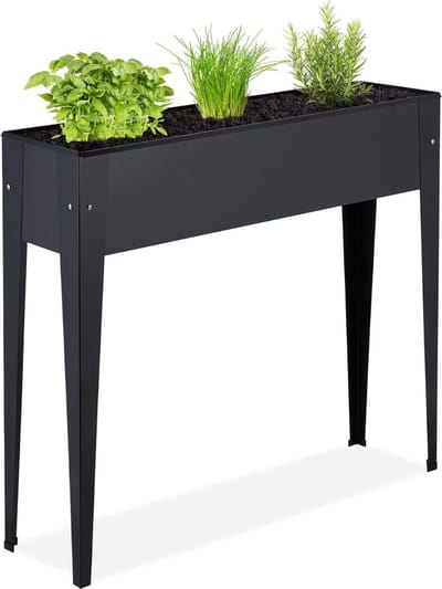 Thuys – Kweekbak Op Poten – Kweektafel – Moestuinbak – 83 x 99 x 26cm – Zwart