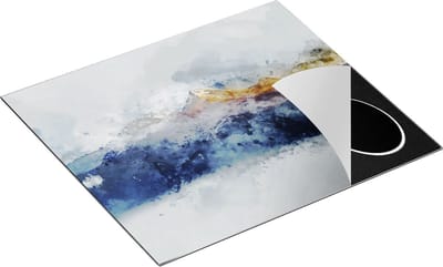 Chefcare Inductie Beschermer Abstracte Kunst van Bergen - 60x50 cm - Afdekplaat Inductie - Kookplaat Beschermer - Inductie Mat