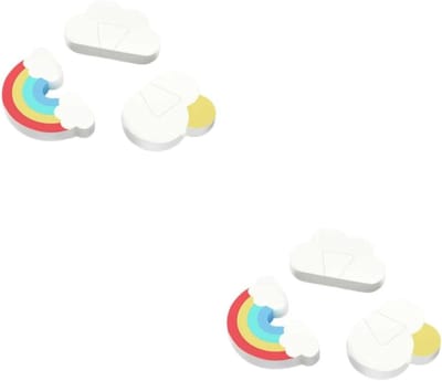 STOBOK 6 Stuks Deur Accessoire Vingerbeschermers Van De Deur Deurstopper Voor Vinger Knijpbeveiliging Knijpbescherming Met Regenboogpatroon