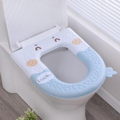 Toiletbril Waterdicht Cartoon Patroon Hygiënisch All-Season Comfort Toilethoes Badkamer Kiemvrije Accessoires gray