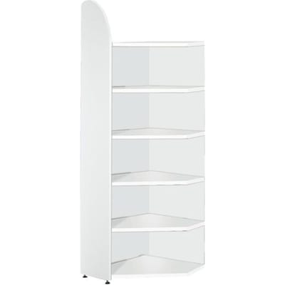 Open kast Dante®, open hoekkast bouwdeel, H 2250 x B 600 mm, achterwand, lichtgrijs