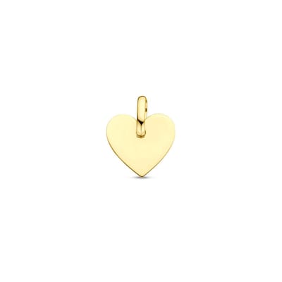 9K Geelgouden 9k graveerhanger hart 13 mm - 8000173