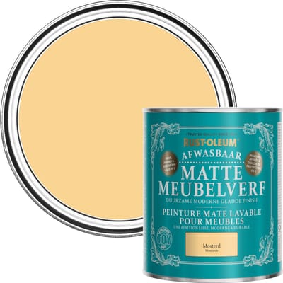 Rust-Oleum Geel Afwasbaar Matte Meubelverf - Mosterd 750ml