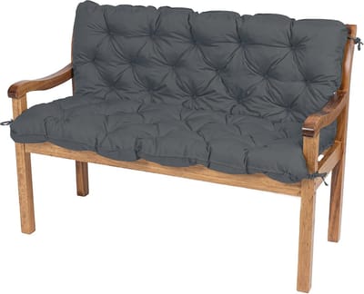 Duurzame Tuinbank met Zit- en Rugkussens voor Buiten - Comfortabele Schommelbank 180x50 cm Antraciet