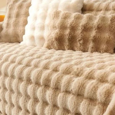 Licht Luxe Verdikken Pluche Bankhoezen 1/2/3/4 Zitplaatsen Effen Bankhoes L-vormige Bank Handdoekbeschermer Bankmatten Slipcovers 70x70cm 1pcs