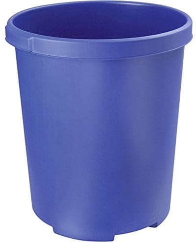 Grote papieren afvalemmer XL, stevige vuilnisemmer van premium kwaliteit, 50 liter, blauw