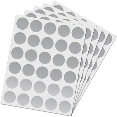 Ronde Scratch Stickers, 180 Stuks in Zilver voor Feestjes, Cadeaus, Notities en Spellen - Ideaal voor Promoties en Fundraisers, 2.5cm groot