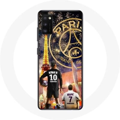 Coque pour Oppo A16 PSG Neymar et Mbappé Joyeux noël