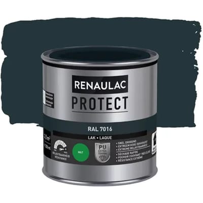 Renaulac Houtlak Binnen Protect - Antracietgrijs Ral7016 - Mat - 250ml