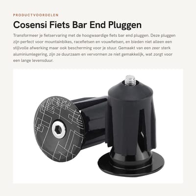 Dailygoods- Bar End Pluggen Aluminiumlegering - 2 Stuks - Fietsstuur End Caps - Mountainbike/Racefiets/Vouwfiets - Corrosiebestendig - CNC Precisiebewerking - Stuureindpluggen