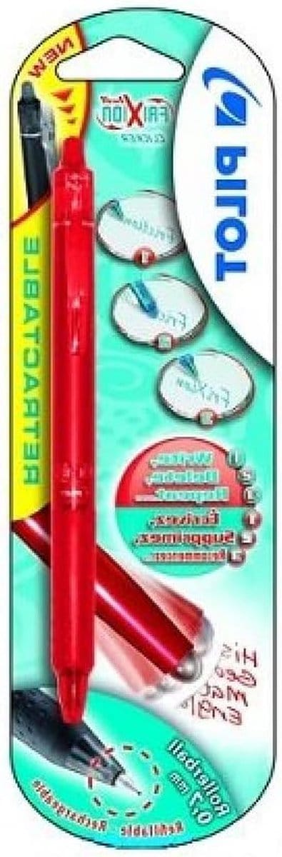 Rollerbalpen Frixion Ball - Wegwerpbare pen Ballpoint pen - Fouten Corrigeren - Wrijven en Wissen - 07 mm - Rood