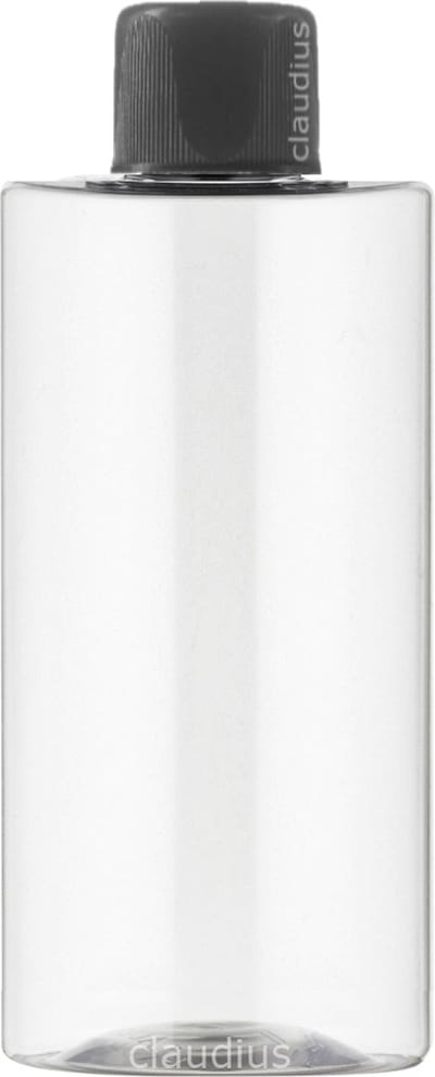 Lege Plastic Fles 500 ml PET - Transparant - met zwarte ribbeldop - set van 10 stuks - navulbaar - leeg