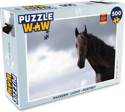 Puzzel Paarden - Lucht - Portret - Legpuzzel - Puzzel 500 stukjes