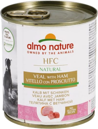 5x ALMO NATURE HFC honden natvoer Natural Kalf Ham - 290g