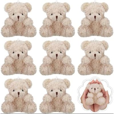 12-4s Mini Pluche Beren 4 Inch Kleine Beer Knuffeldier Speelgoed Kleine Pluizige Beer Zachte Beer Knuffelpop voor Verjaardagsuitjes 24 PCS
