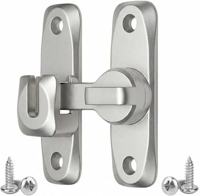 90/180 Graden Rotatable Schuifdeur Lock – Sterke Metalen Deurslot voor Binnen, Poorten, Kasten en Badkamers – Roestbestendige Deurbeslag met Duurzame Afwerking (75mm x 23mm x 4mm)